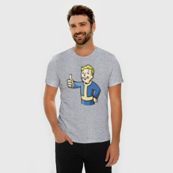 Мужская футболка хлопок Slim Fallout Vault boy - фото 2