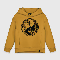 Детское худи Oversize хлопок Два дракона Инь Янь