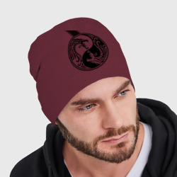 Мужская шапка демисезонная Два дракона Инь Янь - фото 2