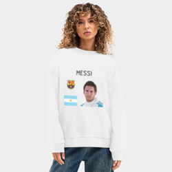 Женский свитшот oversize без начеса хлопок Месси - фото 2