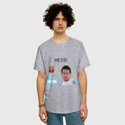 Мужская футболка хлопок Oversize Месси - фото 2