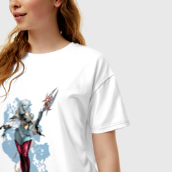 Женская футболка хлопок Oversize Lineage - фото 2