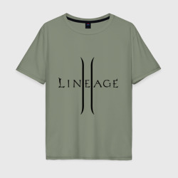 Мужская футболка хлопок Oversize Lineage logo