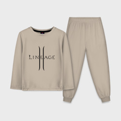 Детская пижама с лонгсливом хлопок Lineage logo