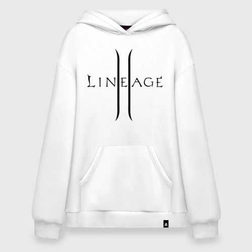 Худи SuperOversize хлопок Lineage logo, цвет белый