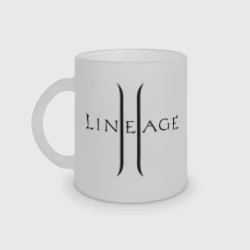 Кружка матовая стеклянная Lineage logo