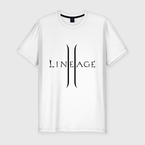 Мужская футболка хлопок Slim Lineage logo, цвет белый
