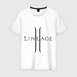 Мужская футболка хлопок Lineage logo