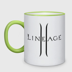 Кружка двухцветная Lineage logo