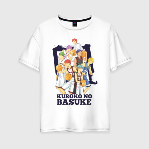 Женская футболка из хлопка оверсайз с принтом Команда Куроко, вид спереди №1