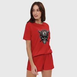 Женская пижама с шортиками хлопок Байкер всегда жив - фото 2