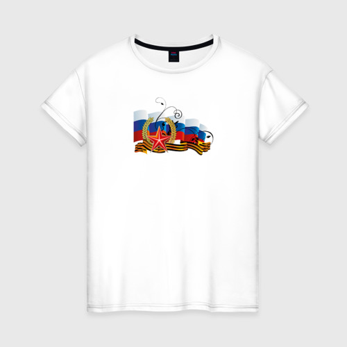 Женская футболка хлопок Россия