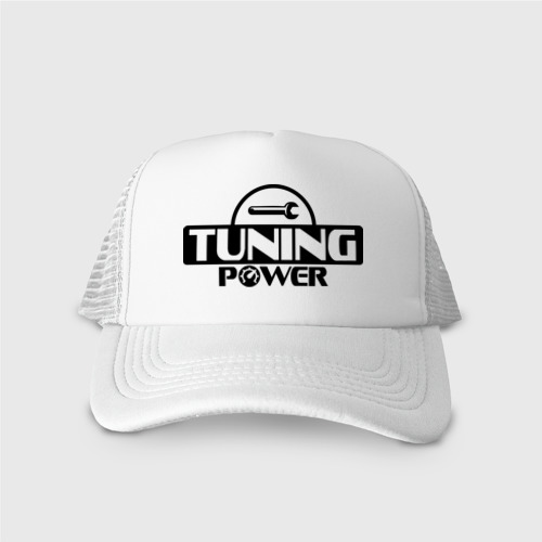 Кепка тракер с сеткой Tuning power, цвет белый