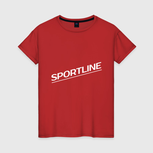 Женская футболка хлопок с принтом Sport, вид спереди #2