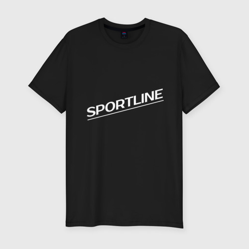 Мужская футболка хлопок Slim Sport, цвет черный
