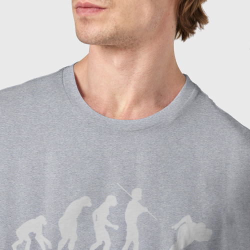 Мужская футболка хлопок 111, цвет меланж - фото 6