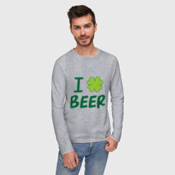 Мужской лонгслив хлопок Love beer - фото 2