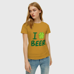 Женская футболка хлопок Love beer - фото 2