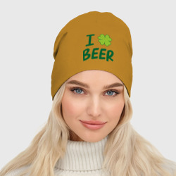 Женская шапка демисезонная Love beer - фото 2