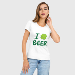 Женская футболка хлопок Slim Love beer - фото 2