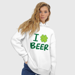 Женское худи Oversize хлопок Love beer - фото 2