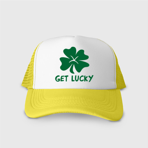 Кепка тракер с сеткой Get lucky, цвет желтый