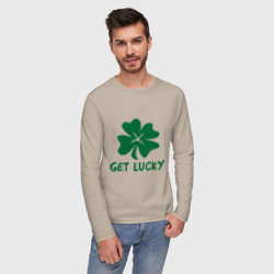 Мужской лонгслив хлопок Get lucky - фото 2