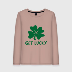 Женский лонгслив хлопок Get lucky