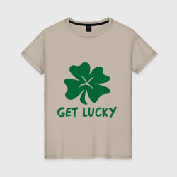 Женская футболка хлопок Get lucky