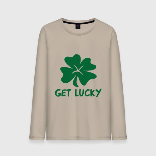 Мужской лонгслив хлопок Get lucky