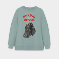 Женский свитшот oversize без начеса хлопок Перчатки чемпиона