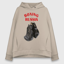 Женское худи Oversize хлопок Перчатки чемпиона