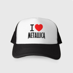 Кепка тракер с сеткой I love Metallica