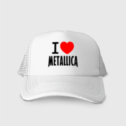 Кепка тракер с сеткой I love Metallica