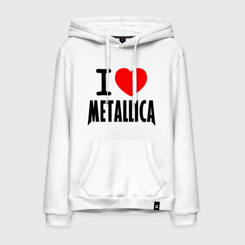 Мужская толстовка хлопок I love Metallica, цвет белый