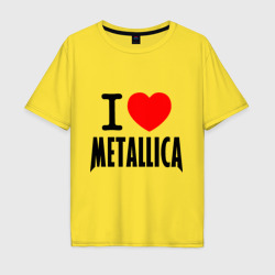 Мужская футболка хлопок Oversize I love Metallica