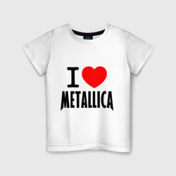 Детская футболка хлопок I love Metallica