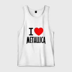 Мужская майка хлопок I love Metallica