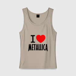 Женская майка хлопок I love Metallica