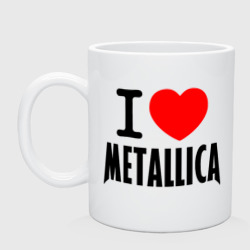 Кружка керамическая I love Metallica