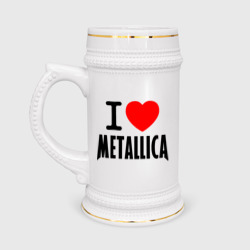 Кружка пивная I love Metallica