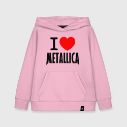 Детская толстовка хлопок I love Metallica