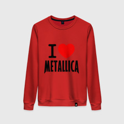 Женский свитшот хлопок I love Metallica