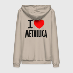 Мужская толстовка на молнии хлопок I love Metallica