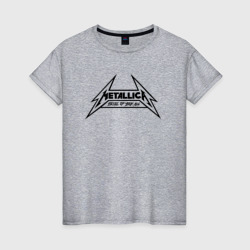 Женская футболка хлопок Metallica logo