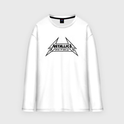 Женский лонгслив oversize хлопок Metallica logo