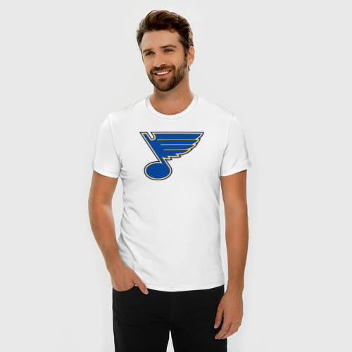 Мужская футболка хлопок Slim St. Louis Blues Tarasenko #91 - фото 3