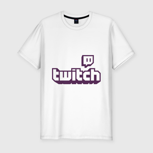 Мужская футболка хлопок Slim Twitch Logo