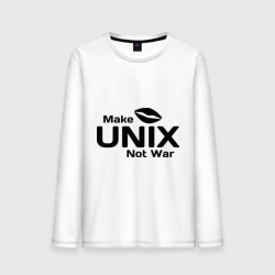 Мужской лонгслив хлопок Make Unix, not war