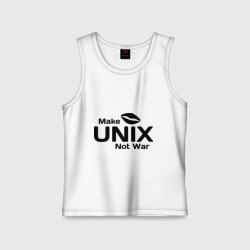 Детская майка хлопок Make Unix, not war